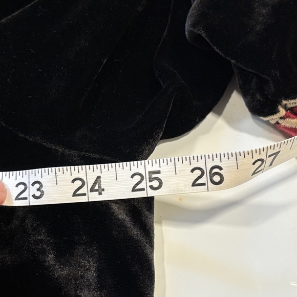 Johnny Was Claude Black Velvet Embroidered Peasant Tunic - Picture 9 of 11